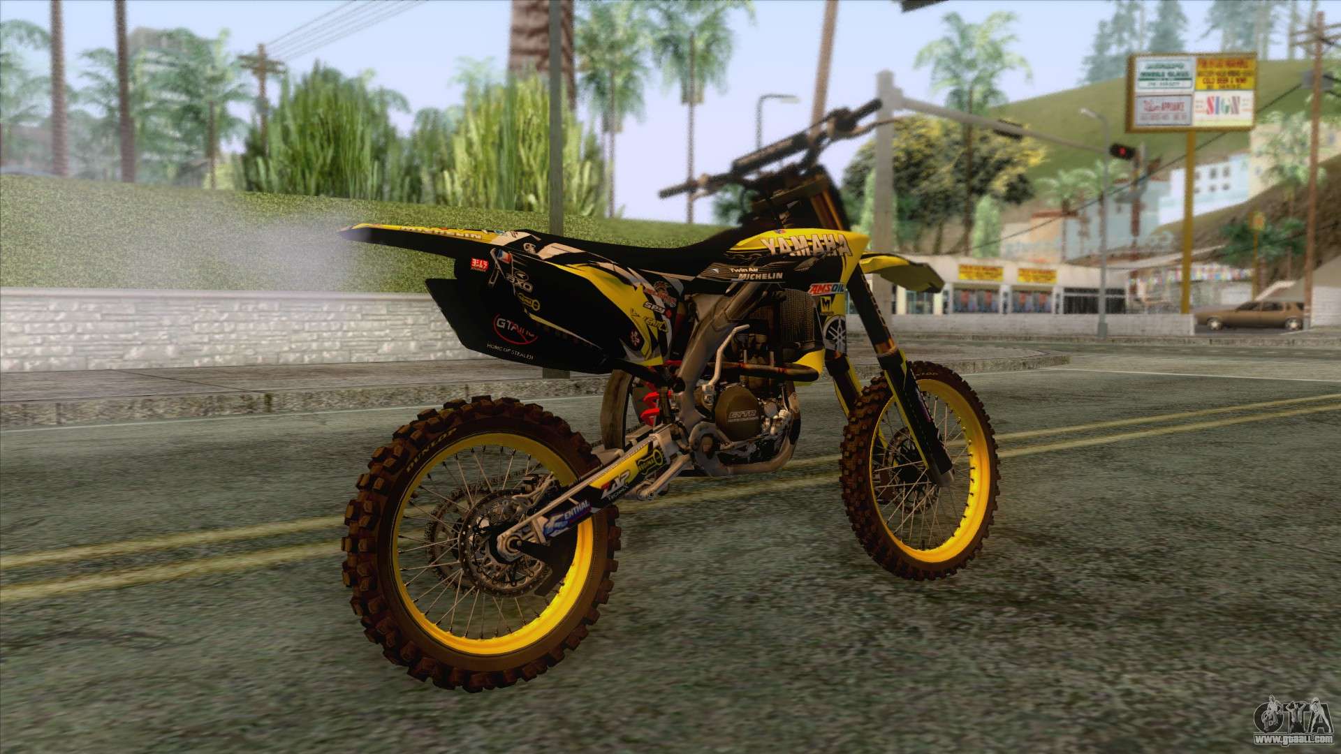 Black Rockstar Moto Cross for GTA San Andreas