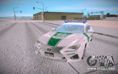 Lexus RC F Dubai Police for GTA San Andreas