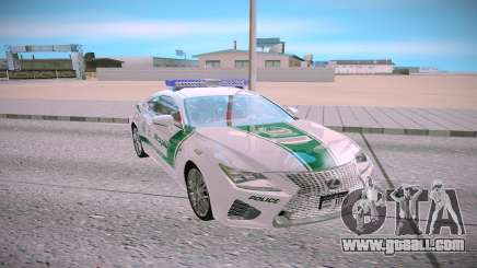 Lexus RC F Dubai Police for GTA San Andreas