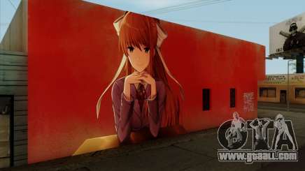 Doki Doki Monika Wall for GTA San Andreas