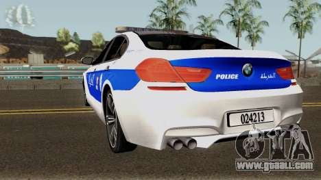 BMW M6 F13 Gran Coupe 2014 Algeria Police for GTA San Andreas