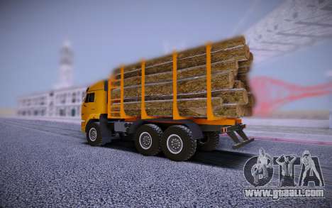 KAMAZ 6460 Truck with logs for GTA San Andreas