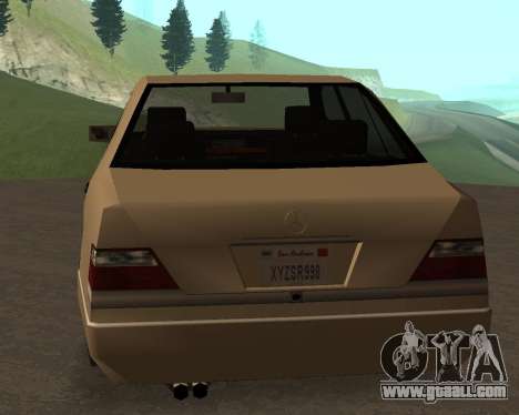 Mercedes-Benz w140 S600 Low Poly for GTA San Andreas