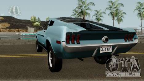 Ford Mustang GT390 Bullitt Edition 1968 for GTA San Andreas