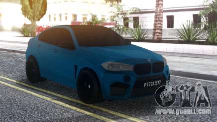 BMW X6M Blue for GTA San Andreas