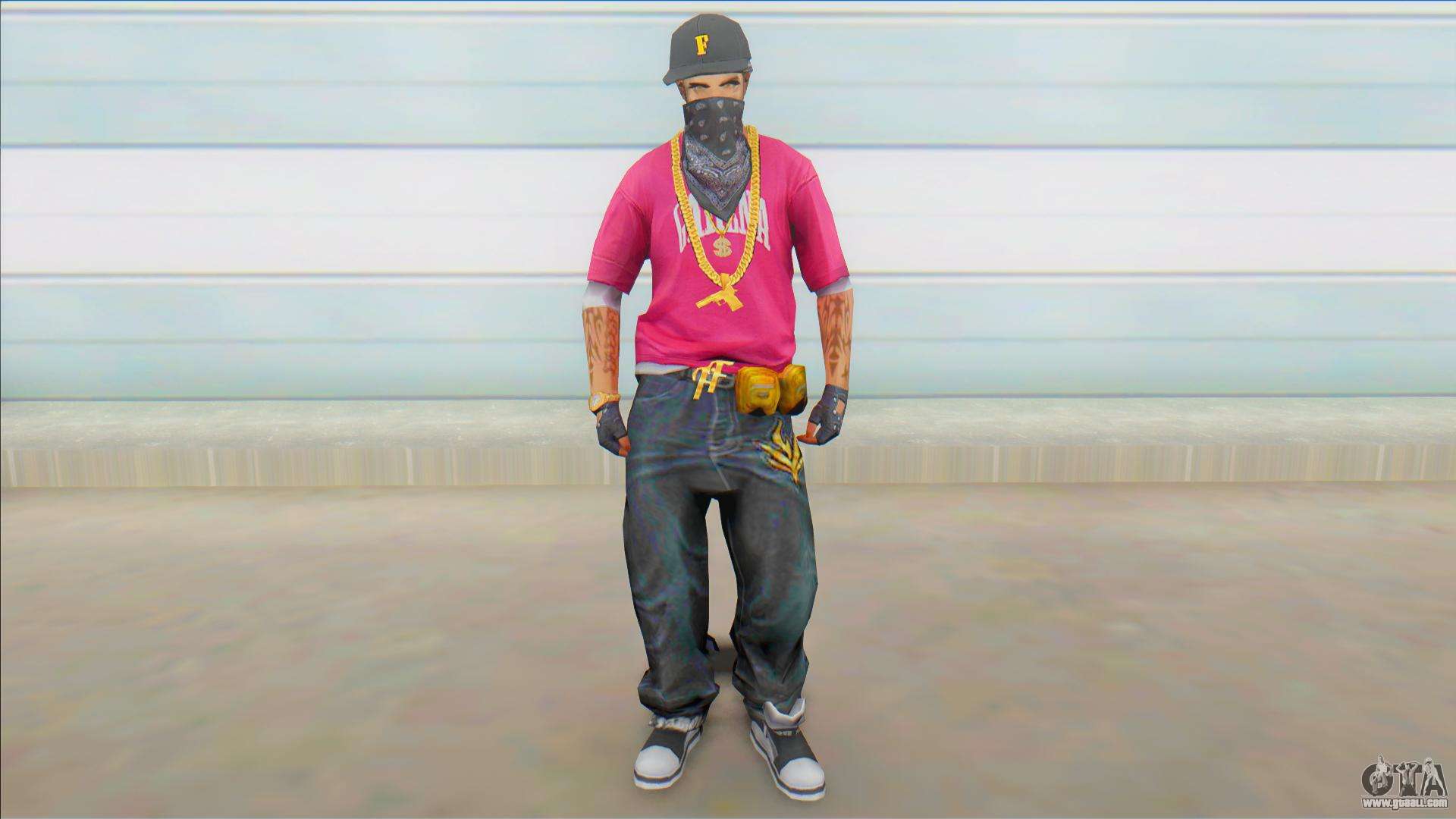 Hip Hop Free Fire Skin for GTA San Andreas