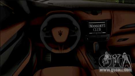 Maserati Levante Mansory for GTA San Andreas