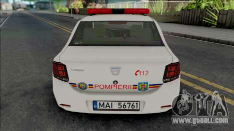 Dacia Logan Plus Fire Department for GTA San Andreas