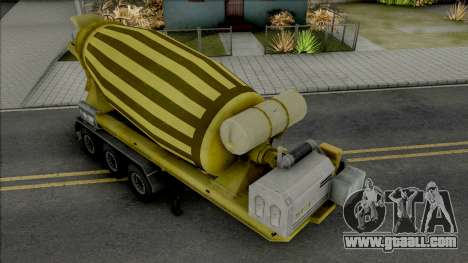 Cement Mixer Trailer Yellow for GTA San Andreas