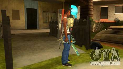 The weapon behind his back for GTA San Andreas