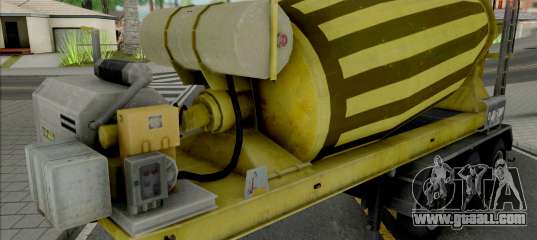 Cement Mixer Trailer Yellow