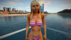 Girl in striped pink bikini for GTA San Andreas