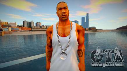 Xzibit white t-shirt for GTA San Andreas