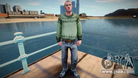 Russian man in a sweater (good skin) for GTA San Andreas