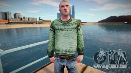 Russian man in a sweater (good skin) for GTA San Andreas