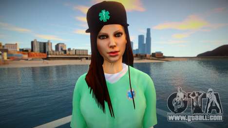 Girl in a green jacket for GTA San Andreas