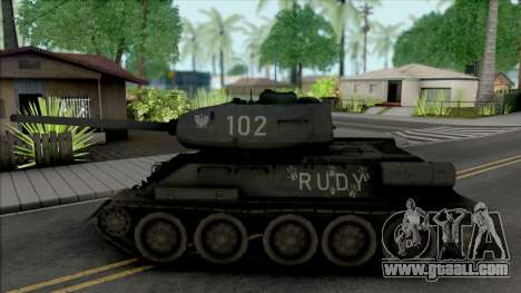 T-34-85 RUDY 102 (Czterej pancerni i pies) for GTA San Andreas