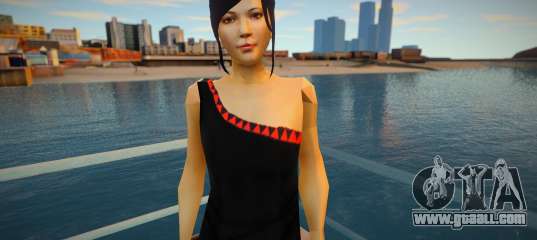 Asian girl black dress