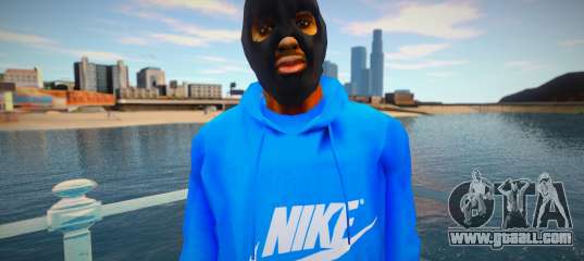 Bandit in a blue hoody
