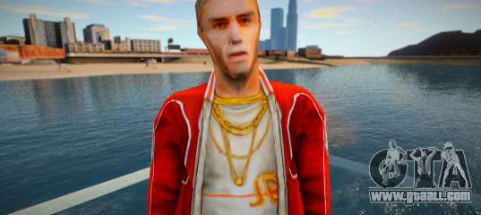 A character in a red jacket from the game Crime Life: Ga
