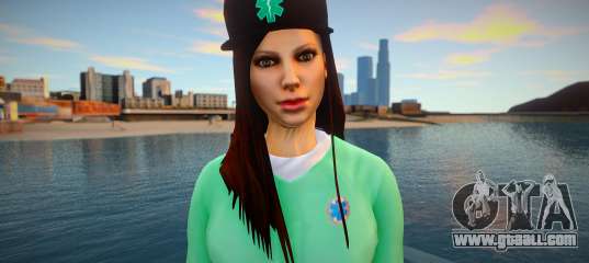 Girl in a green jacket