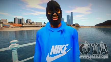 Bandit in a blue hoody for GTA San Andreas