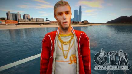 A character in a red jacket from the game Crime Life: Ga for GTA San Andreas