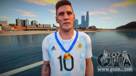 Lionel Messi Argentina T-Shirt - Medal 2021 for GTA San Andreas