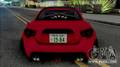 Toyota GT86 Red for GTA San Andreas