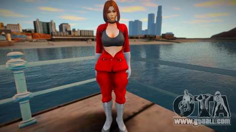 KOF Soldier Girl - RED Brown hair 5 for GTA San Andreas