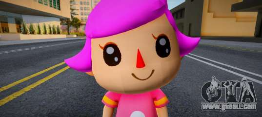 SSBU Female Villager For GTA San Andreas Skin
