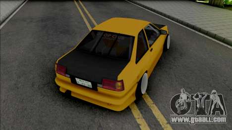 Toyota AE86 Coupe Yellow for GTA San Andreas