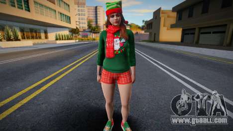 Girl in New Year's clothes 2 for GTA San Andreas