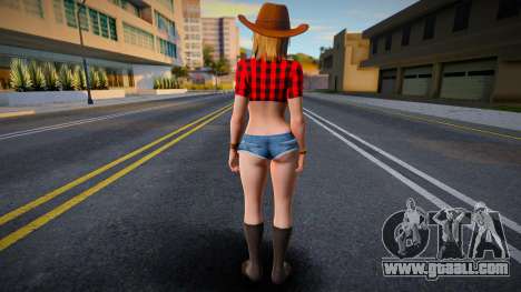 DOA Tina Armstrong Vegas Cow Girl Outfit Count 1 for GTA San Andreas
