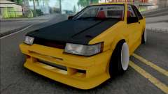 Toyota AE86 Coupe Yellow for GTA San Andreas