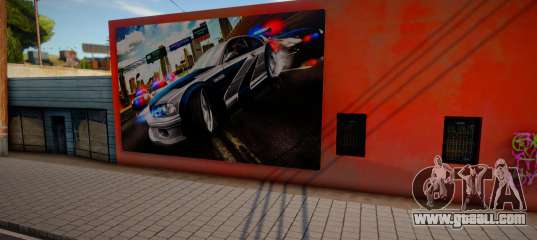 Mural del BMW M3 GTR Need For Speed Most Wanted