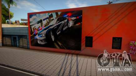 Mural del BMW M3 GTR Need For Speed Most Wanted for GTA San Andreas