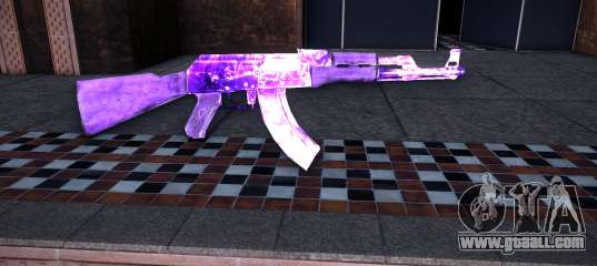 AK-47 Skin Ice Fuchsia for GTA Vice City