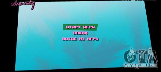 Menu style GTA:The Trilogy Definitive Edition for GTA Vice City