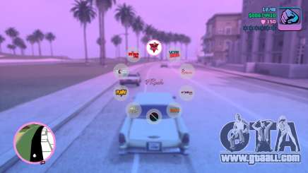 Classic Colored Radio Station Icons for GTA Vice City Definitive Edition