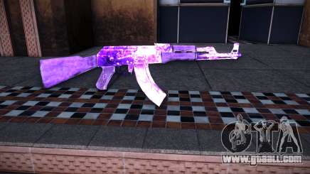 AK-47 Skin Ice Fuchsia for GTA Vice City
