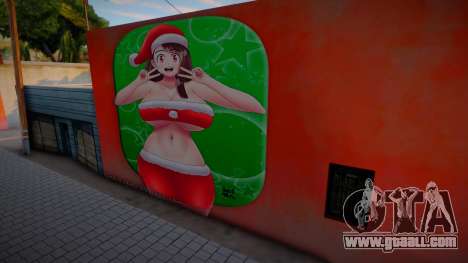 Little Witch Academia Christmas Mural v1 for GTA San Andreas