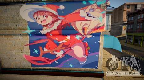 Little Witch Academia Christmas Mural v2 for GTA San Andreas