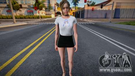 Claires Casual T-Shirt MiniSkirt for GTA San Andreas