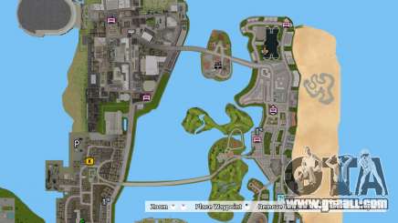 HD Satellite Map For Vice City for GTA Vice City Definitive Edition