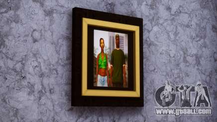 CJs house better Sweet and Kendl picture frame for GTA San Andreas Definitive Edition