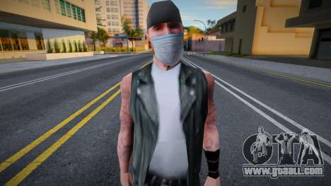 Bikera in a protective mask for GTA San Andreas