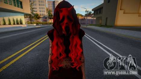 Female Skin with Halloween Mask for GTA San Andreas