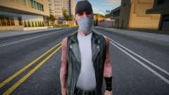 Bikera in a protective mask for GTA San Andreas