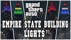 Empire State Building lights Blue for GTA 4